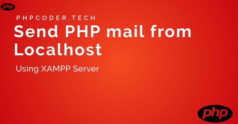 how to send mail using xampp server in php