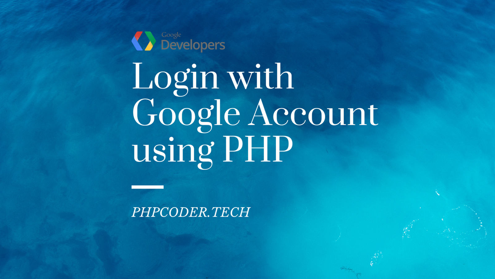 Login with Google Account using PHP