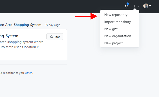 create a new repository on GitHub