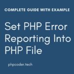 PHP Error Reporting