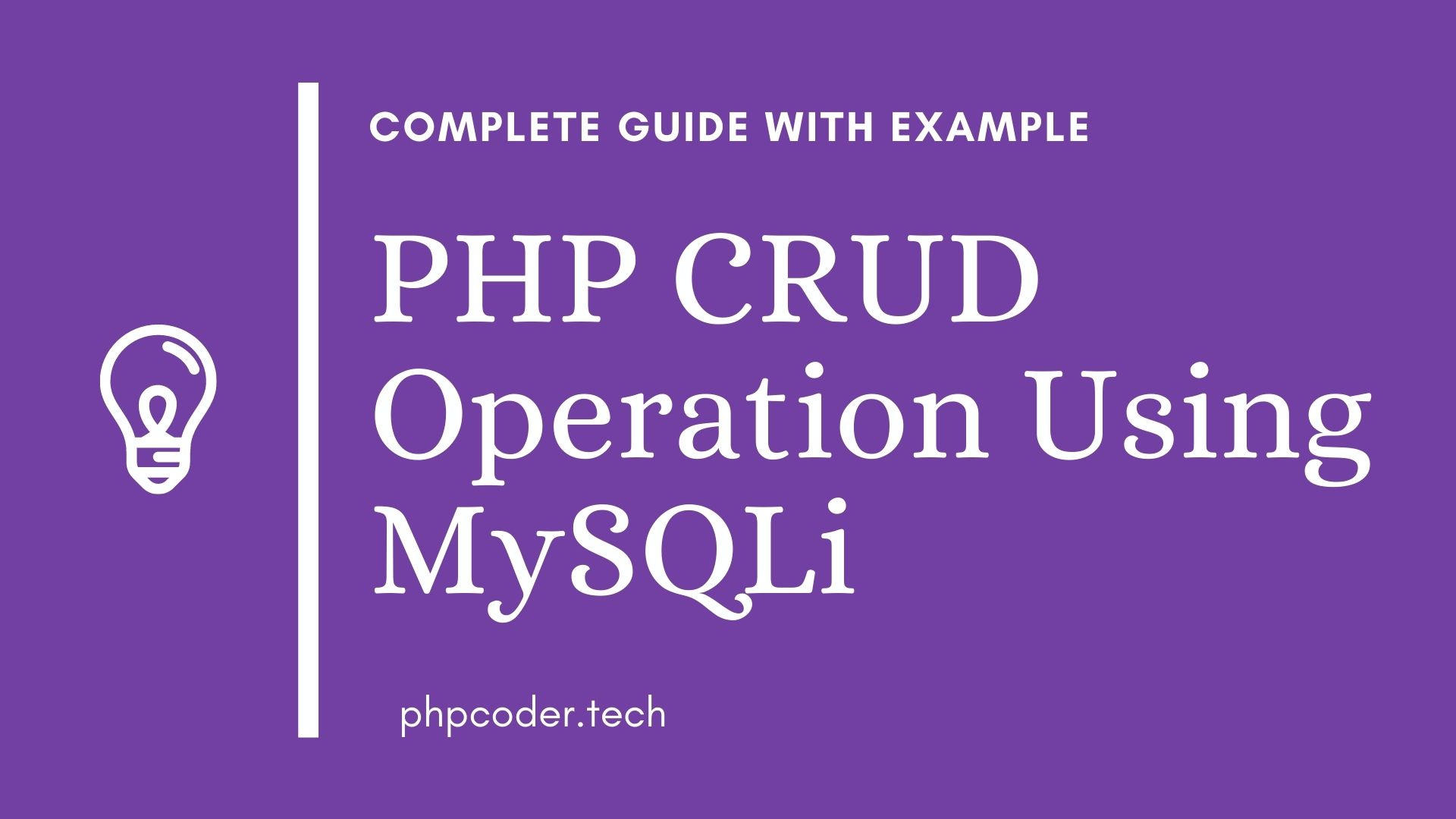 Php Crud Operation Using Mysqli Source Code Coding Tasks