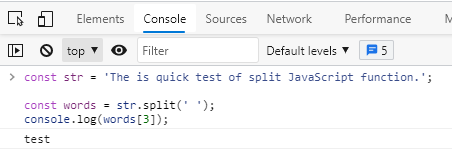 The output of a Split function